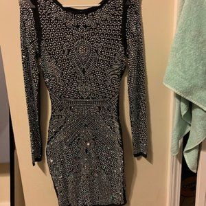 black rhinestone dress